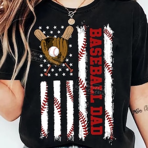 Baseball Dad Png, Baseball Dad American Flag Png, Loud and Proud Baseball Dad Png, Sports Dad Png, Baseball Shirt Png, Game Day Baseball