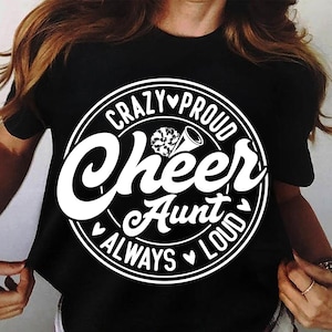 Cheer Aunt PNG Files for Cricut and Sublimation, Cheer Auntie Png, Cheerleading Png, Cheer Life Png, Cheer Squad Png, Game Day Png