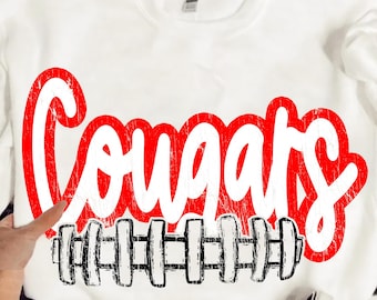 Cougars Png, Cougars Mascot Football Team PNG, Football Cougars Mascot School Spirit Design, Sublimation Designs Downloads, PNG File