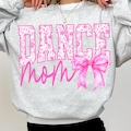 Dance Mom Floral Toile Pink Water Color Coquette Bow Png, Dance Png, Dance Shirt Leopard Print Distressed Dance Png, Dance Mom Varsity Png