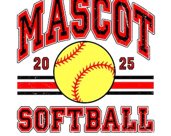 Custom Softball Team PNG, Personalized Softball Mascot or Your Team Custom Work Png, School, Team, Fall, Sport, Spirit, Softball Team Png