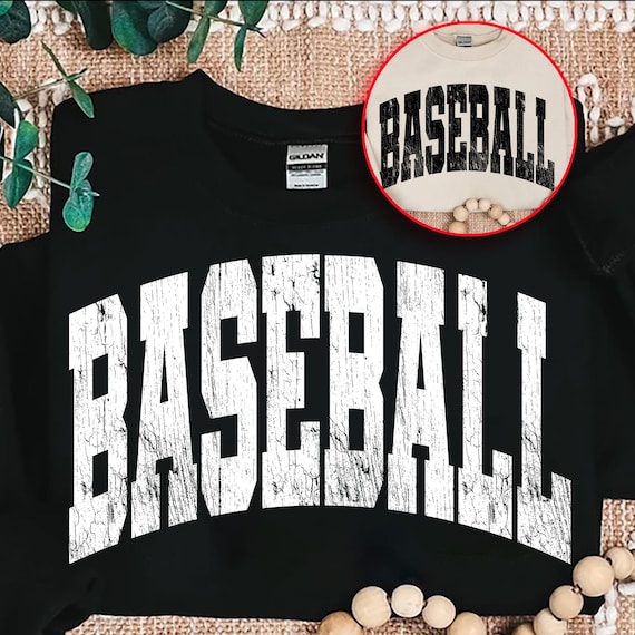 Baseball PNG, Baseball retro typography distressed PNG, Retro College Text Design, Distressed Typography, Sports Shirt Design