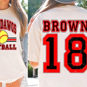 Custom Softball Team PNG, Personalized Softball Mascot or Your Team Custom Work Png, School, Team, Fall, Sport, Spirit, Softball Team Png
