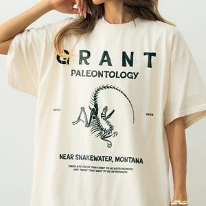 Grant Paleontology Shirt, Dinosaur Fossil T-shirt, Jurassic Inspired Fan Tee, Velociraptor Skeleton Shirt, Paleontology Gift Idea