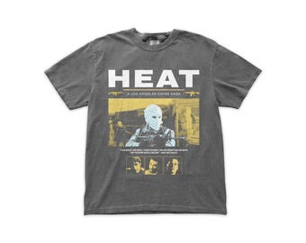 Camiseta de cine de crimen de calor: camiseta de película de culto de atracos de los 90