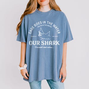 Jaws film T-shirt – Cage gaat het water in Quint citaat Cinema Tee