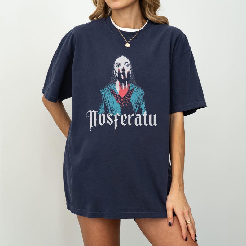 Nosferatu-T-shirt – Cult Gothic Horror Vampire Cinema-T-shirt Navy