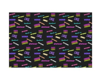 80's Neon Gift Wrap Paper