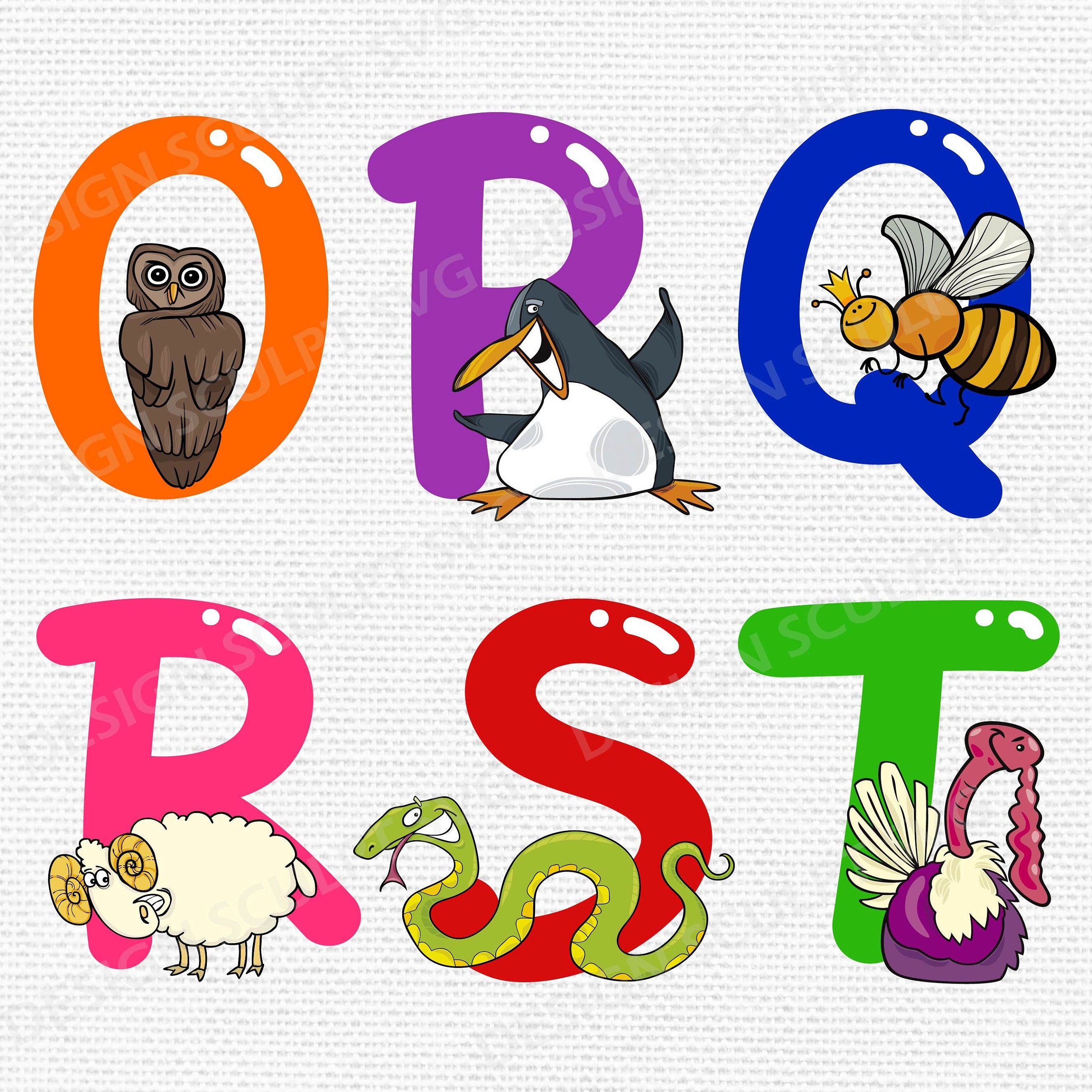 Animal Alphabet Svg, Safari Letters Svg, Alphabet Poster, Jungle Kids