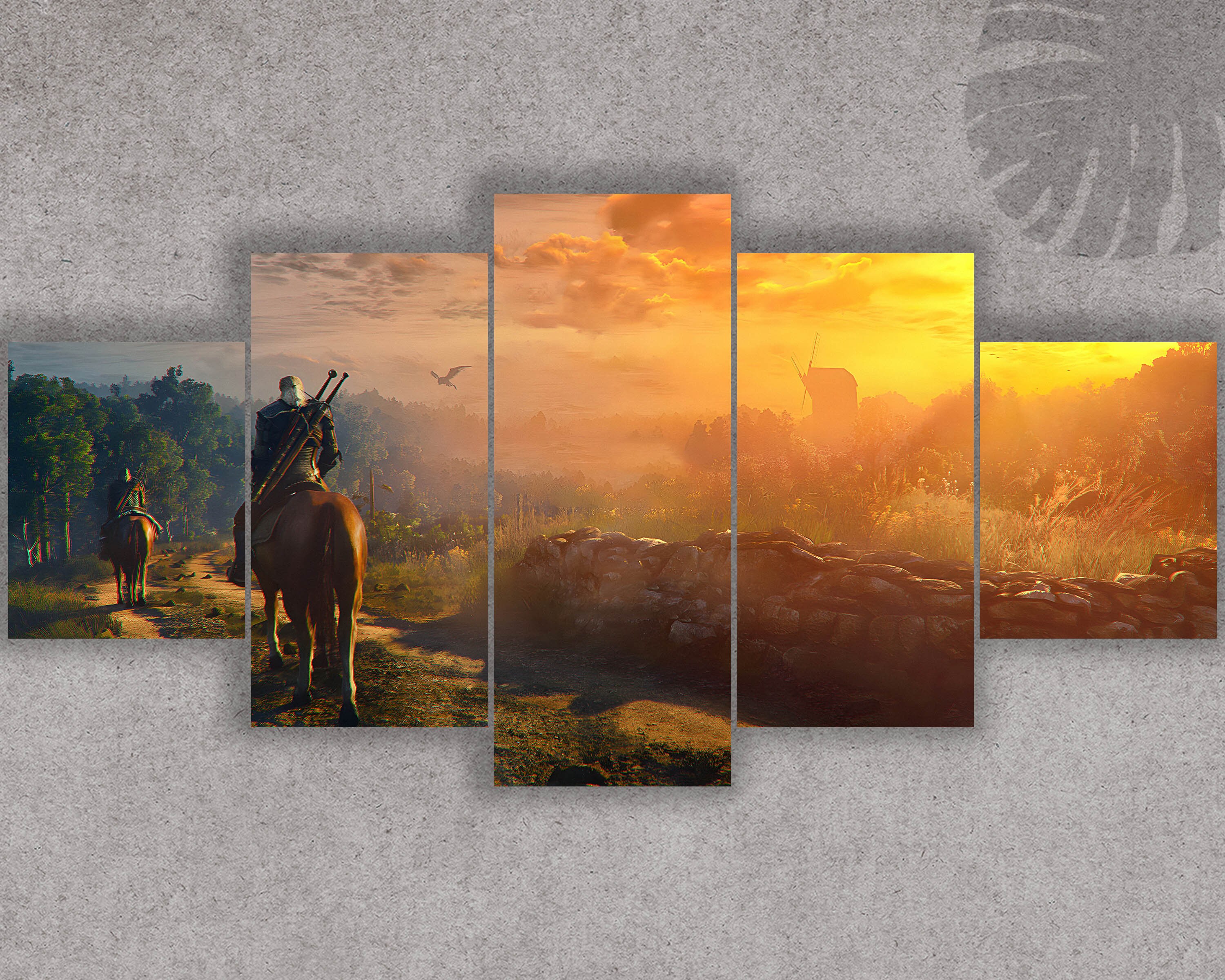The Witcher 3: Wild Hunt Wall Canvas Art Set | Intricate Designs, Premium  Quality, Home Transformation