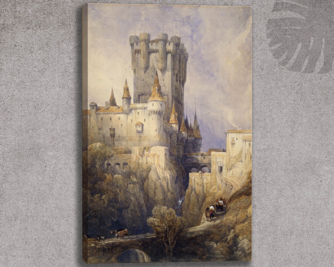 Kingdom Ancient Castle Canvas Wall Art Famous Paintings Etsy