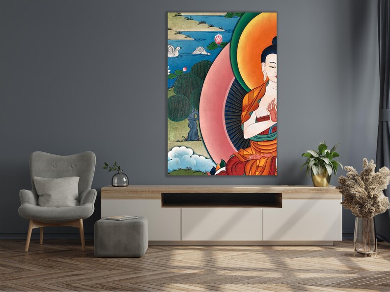 Asiatische Art Buddha Leinwand Kunst Indische Zen Home - Etsy.de