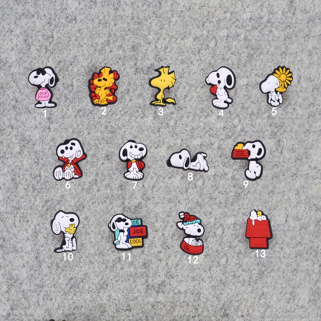 Snoopy Croc Charms Snoopy Jibbitzshoe Charmcartoon Jibbitz Etsy
