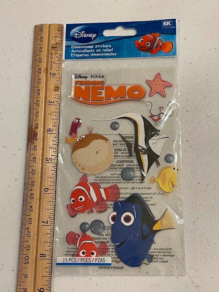 Finding Nemo Sticker Chart Disney Pixar Finding Nemo Dimensional Stickers 15 Pcs DCGIJ02 VINTAGE ...