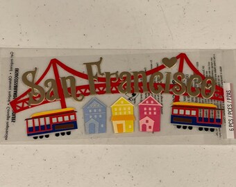 VINTAGE NEW San Francisco Dimensional Stickers by Jolee's Boutique 6 pcs SPJT67