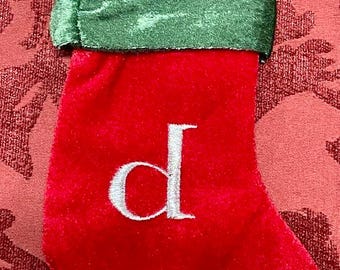 Merry Brite D Monogram Stocking 8"