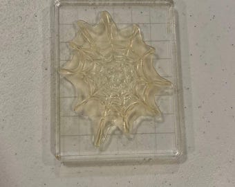 Spider Web Clear Stamp, Retro Halloween Silicon Stamp
