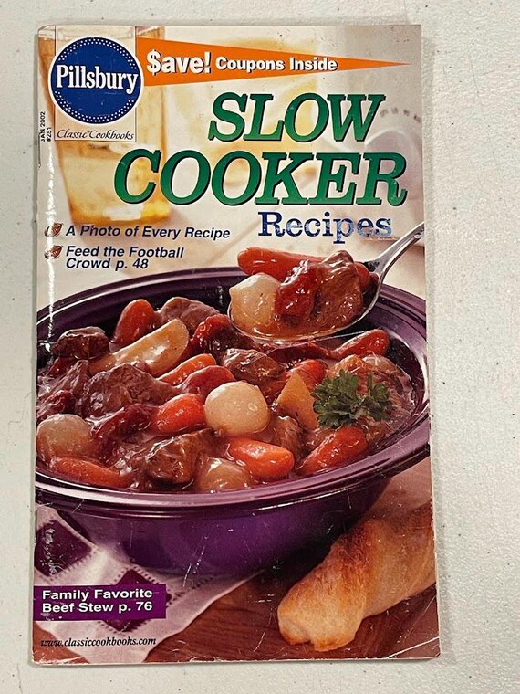 Vintage Pillsbury Classic Cookbooks Slow Cooker Recipes January 2002 #251