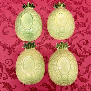 Platos vintage con diseño de piña Cemar California Pottery C 46 (juego de 4)