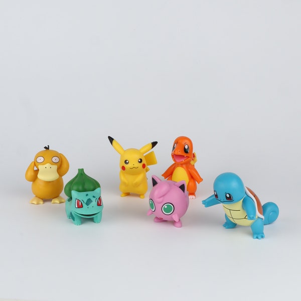 Pokémon action figure set Christmas Stocking Filler! Pikachu, Bulbasaur, Charmander, Jigglypuff, Psyduck and Squirtle