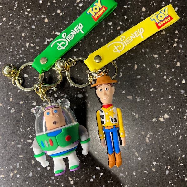 Toy Story Disney Woody Buzz Lightyear Alien Lotso Lots-o'-Huggin' key ring back to school rucksack clip set brand new