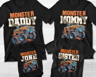 Monster Truck Birthday Shirt, Birthday Boy Monster Truck Shirt, Family Birthday Truck Shirt, Custom Monster Truck Birthday Shirt, Truck Bday