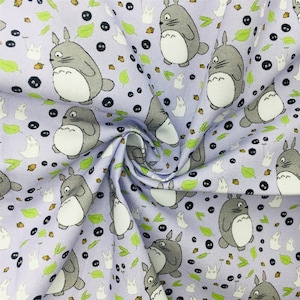 Japanese Anime Fabric Cartoon Anime Polyester Cotton Fabric By The Half Yard