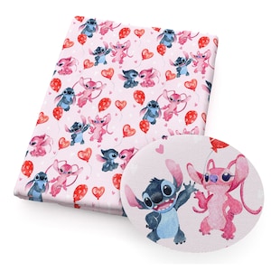 Stitch Fabric Lilo & Stitch Fabric Blue Koala Fabric Cartoon 100% Cotton Fabric By The Half Yard
