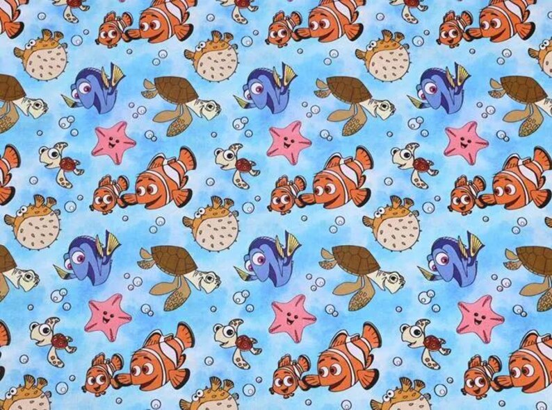Finding Nemo Fabric Cotton Fabric by the Half Yard - Etsy