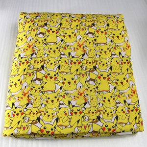 Pokemon Pocket Monster Fabric Pikachu Fabric Cartoon Anime Polyester Cotton Fabric By The Half Yard