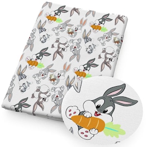 Looney Tunes Bugs Bunny Fabric Cartoon Anime Cotton Fabric By The Half Yard