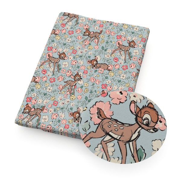 Tissu Bambi Bambi et ses amis Tissu de dessin animé Anime Tissu en coton polyester au demi-mètre