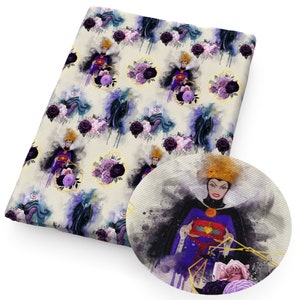 Disney Villain Fabric Maleficent Fabric Cartoon Anime Polyester Cotton Fabric By The Half Yard