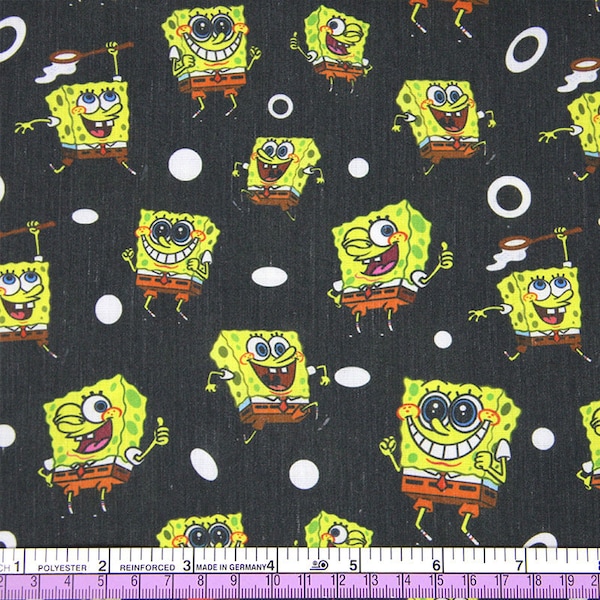 SpongeBob SquarePants Fabric SpongeBob Patrick Fabric Cartoon Anime Polyester Cotton Fabric By The Half Meter