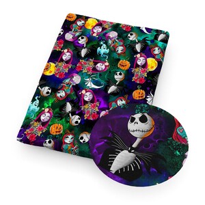 The Nightmare Before Christmas Fabric Skull Fabric Cartoon Anime Polyester Cotton Fabric By The Half Yard