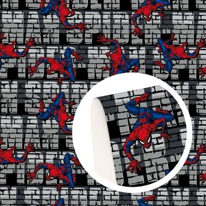 Spiderman Fabric Super Hero Fabric Cartoon Anime 100% Cotton Fabric By The Half Yard