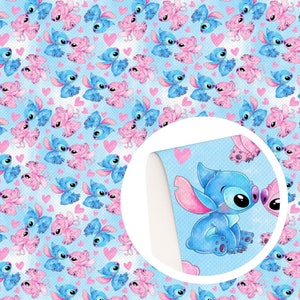 Stitch Fabric Lilo & Stitch Fabric Blue Koala Fabric Cartoon 100% Cotton Fabric By The Half Yard