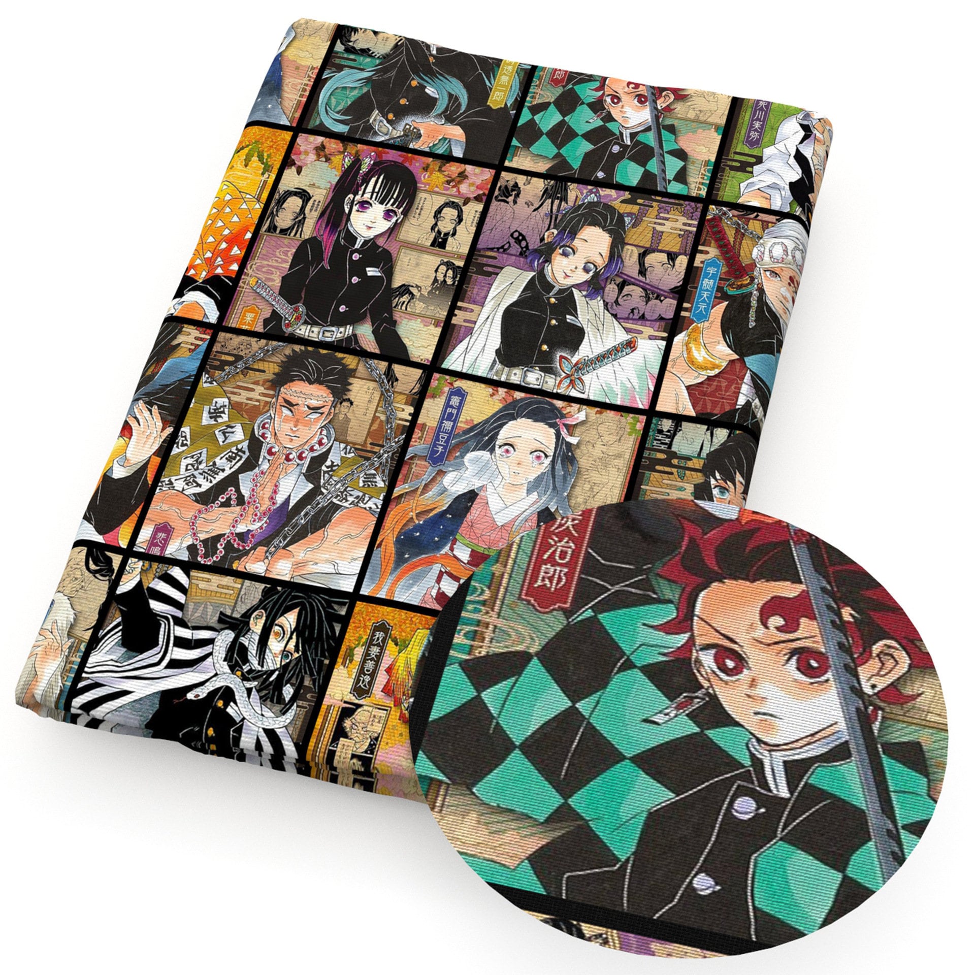 Japanese Anime Fabric Cartoon Anime Polyester Cotton Fabric By The Half Yard