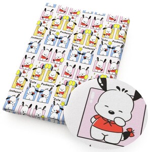 Sanrio Pochacco Fabric Cartoon Anime Cotton Fabric By The Half Yard