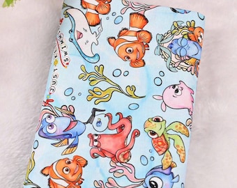 Tessuto di cotone "Alla ricerca di Nemo" in mezzo metro