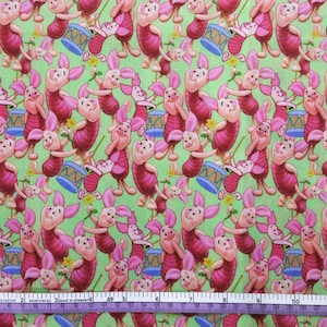 Winnie the Pooh Fabric Pooh Bear Eeyore Tigger Piglet Fabric Cartoon Anime Polyester Cotton Fabric By The Half Yard