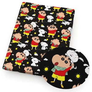 Crayon Shin-chan Japanese Anime Fabric Cartoon Anime 100% Cotton Fabric By The Half Yard