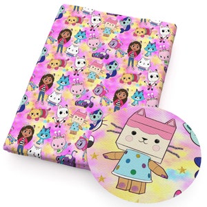 Dollhouse Fabric Cat Fabric Kitty Fabric Cartoon Anime Polyester Cotton Fabric By The Half Yard