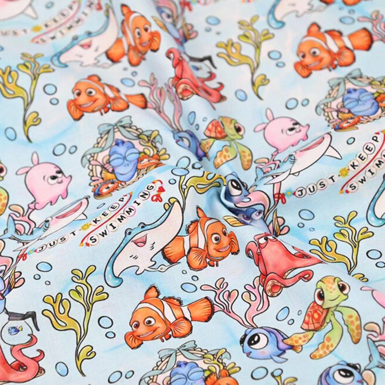 Finding Nemo Fabric Cotton Fabric by the Half Yard - Etsy