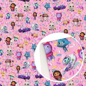 Dollhouse Fabric Cat Fabric Kitty Fabric Cartoon Anime Polyester Cotton Fabric By The Half Yard