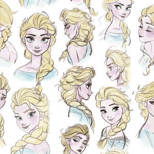 Tela de Disney Frozen, tela de La Reina de las Nieves, tela de Elsa y Anna, tela de dibujos animados, tela 100 % algodón por media yarda