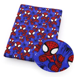Spiderman-stof Superheldenstof Cartoon Anime Polyester Katoenen Stof Per Halve Meter