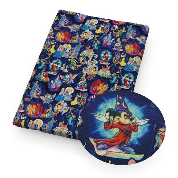 Disney Mickey Minnie Mouse stof cartoon anime polyester katoen stof per halve meter