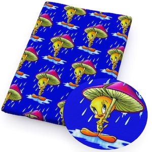 Looney Tunes Tweety Bird Fabric Cartoon Anime Cotton Fabric By The Half Yard