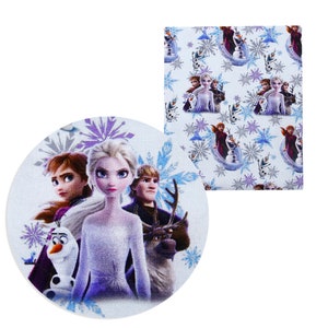Disney Frozen Fabric The Snow Queen Fabric Elsa Anna Fabric Cartoon 100% Cotton Fabric By The Half Yard
